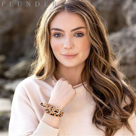 Plunder Jordyn Animal Print Wrap Around Bracelet