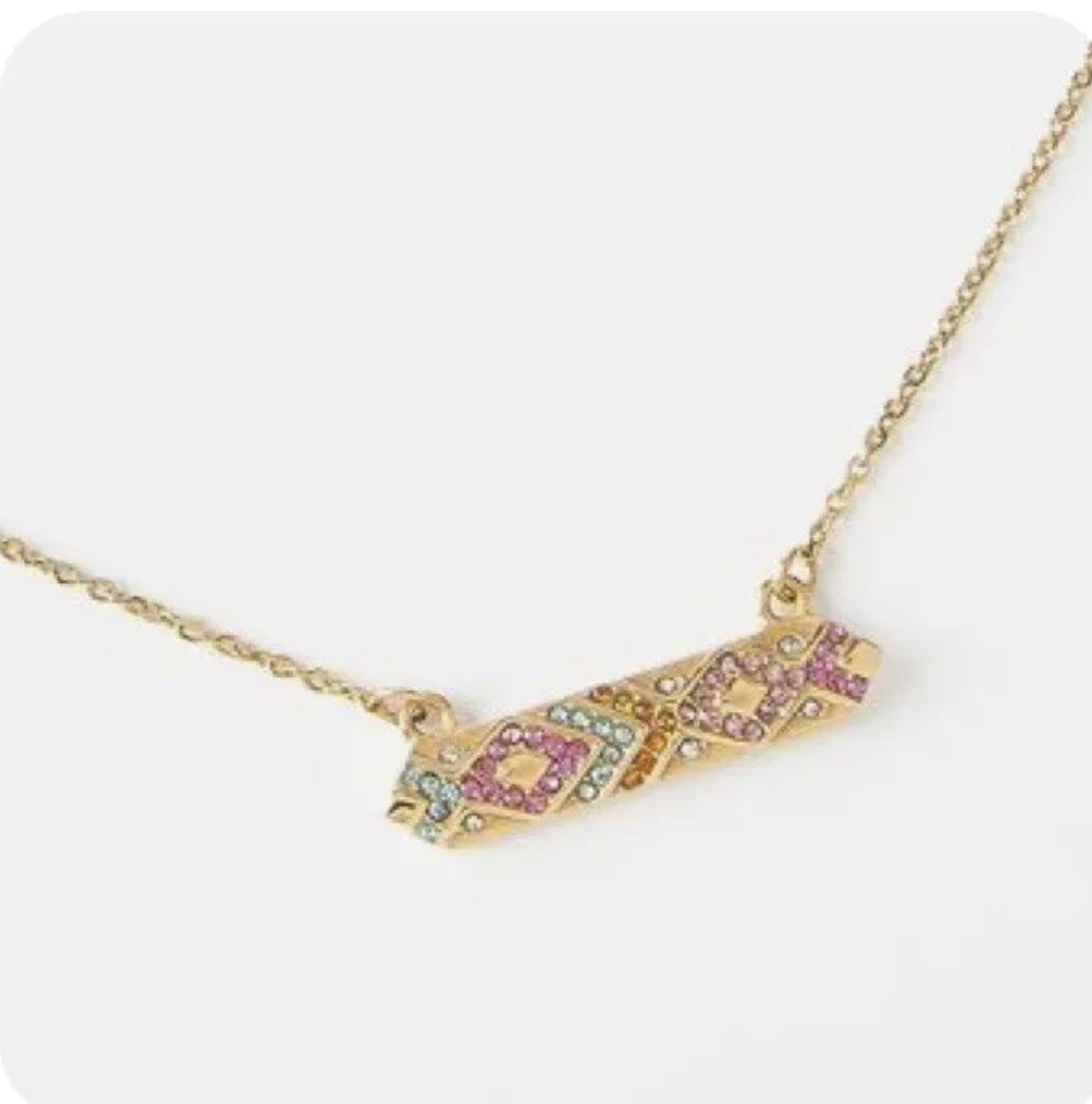 Plunder Gold Ella Bar Necklace