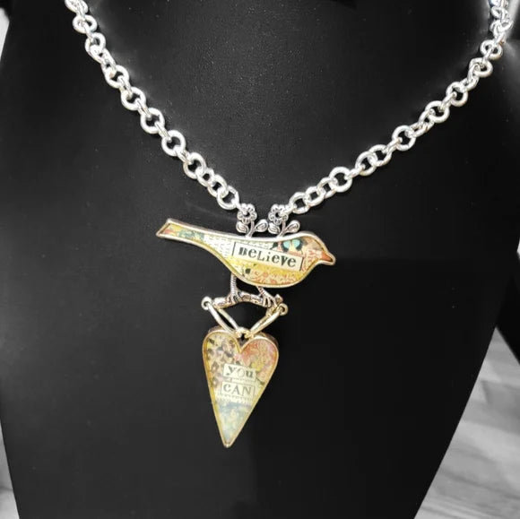 Plunder Statement Necklace "Believe You Can"