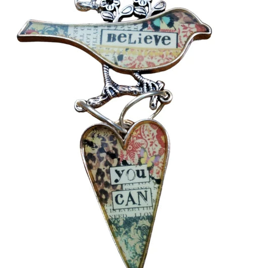 Plunder Statement Necklace "Believe You Can"