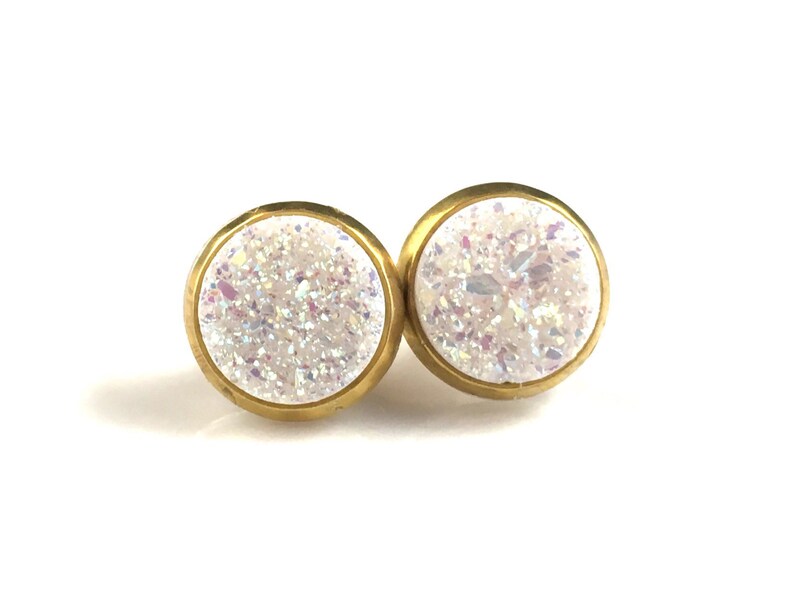 Plunder Druzy Quartz Crystal Earrings