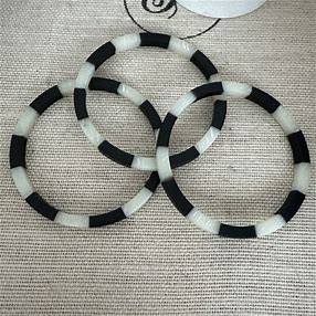 Plunder Design Trendy Fashion Jewelry Valentina Acrylic Bangle Cuff Bracelet Set