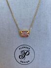 Plunder Design Fashion Jewelry Carrie Williams Gold Pink Druzy Pendant Necklace