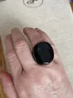Plunder Design Trendy Fashion Jewelry Waylon Acrylic Black Statement Ring Size 7